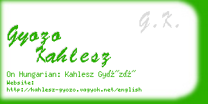 gyozo kahlesz business card